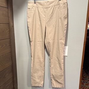 Kim Rogers Beige Pull On Straight-Leg Dress Pants 16W NWOT